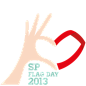 Flag Day logo : Flag day, is to give a little of what we have to those who are in need. I have combine both the ribbon and the hand to form the heart as the theme is “ We Care”. The hand actually represents us, the people that helps the needy. The ribbon 