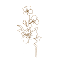手绘樱花免扣元素墨水钢笔花卉插画典雅装饰包装素材设计图形