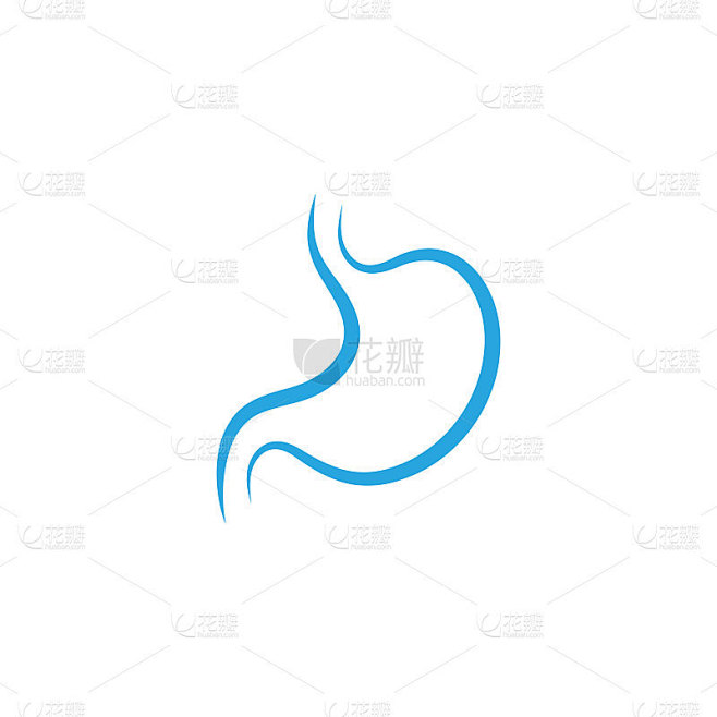 胃标志图标矢量模板插图