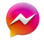 Messenger 3d icon instagram color isolated PNG免抠图