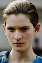 Portrait of model with blue eyes