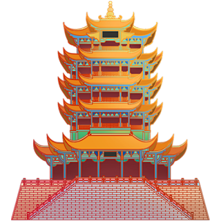 中秋国庆中国风建筑-黄鹤楼