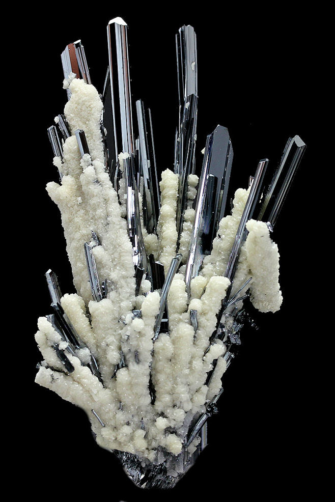 Stibnite & Calcite 辉...