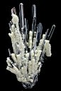 Stibnite & Calcite 辉锑矿&方解石
Xikuangahan Sb Deposit, Hunan Province, China
7.8 x 4 x 2.8 cm    $350