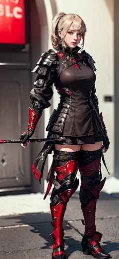 2K超清美女壁纸-红黑机能风-今日头条