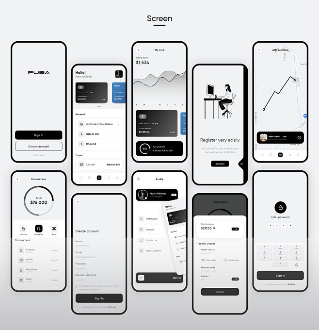 深色UI App 项目 | Behance 上的照片、视频、徽标、插图和品牌