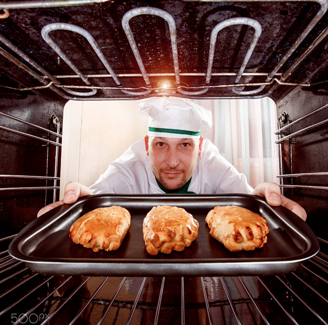 Chef cooking in the ...