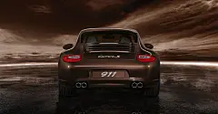 巧克力的魅力-保时捷911-carrera-s极品咖啡色敞篷跑车高清摄影壁纸---酷图编号901305