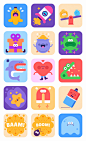 cute game icons vector