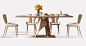 意式轻奢岩板餐桌小户型家用长方形亚克力吃饭桌子新款岩板餐桌椅-tmall.com天猫