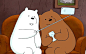 最近迷上了we bare bears 哈哈