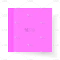 粉红色逼真的方形纸贴纸与剥离角孤立在白色。价格标签的空白模板。空模型的备忘录和通知。透明的阴影。向量