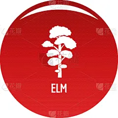 榆树,红色,计算机图标,环境,树荫,公园,枝繁叶茂,春天,植物,白桦