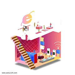 网络科技时代矢量插画图片png免抠元素卡通手绘背景装饰免扣图片