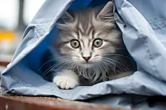 毛茸茸的大眼睛小猫咪
