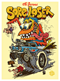 Sore Loser - SD Chicken Illustration : Its not often when I get the time to work on a piece for myself. I've always loved Ed Roth's Rat Fink and thought it would be fun to take a stab at it.