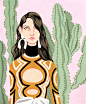 Bijou Karman · Miss Moss : Bijou Karman is an artist & illustrator from LA. i love her paintings, which are mainly done with gouache. fun fact: she's illustrated for Rihanna's fashion line… so she's very cool…