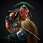 Yasuke the Samurai, Joe Perugini : https://www.artstation.com/contests/feudal-japan/challenges/55/submissions/33767 
Based off Rok Kleva Ivančić's awesome Concept Art. Learned a lot on this piece, also thanks to the guys over at 3DFT for all the help alon