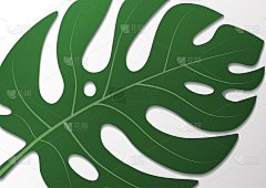 明亮孤立的绿叶怪物在白色的背景。矢量插图为您的设计。