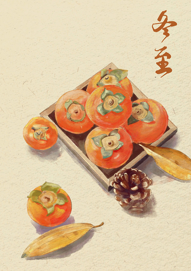 柿子插画