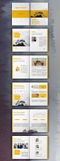 黄色主题企业宣传册/商业计划书设计模板  