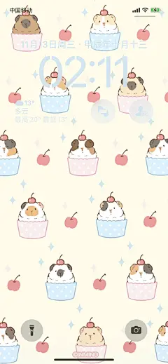 原创壁纸｜荷兰猪｜一人一个猪猪杯子蛋糕 - 小红书