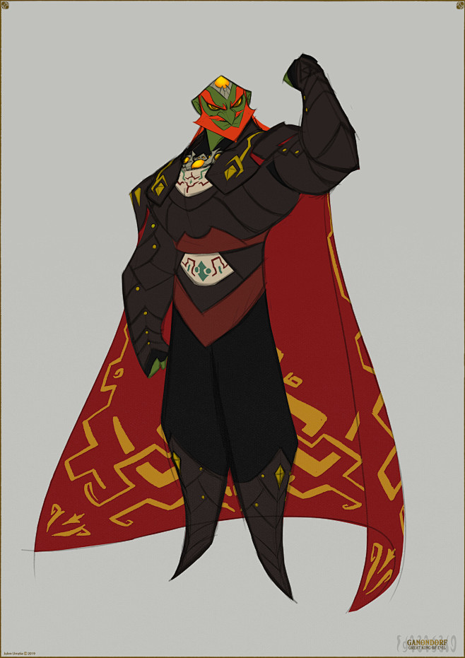 塞尔达传说经典反派加农道夫这个角色体型设计julenurrutia希望它既