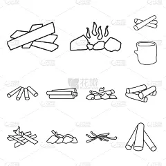 建筑业,式样,符号,纹理,柴火,部分,大篝火,木料堆,木材,圆木