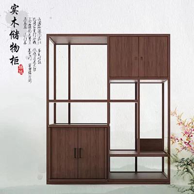 新中式水曲柳博古架 明清仿古实木多宝阁 ...