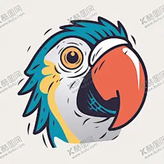 有趣鹦鹉卡通儿童插画 【酷图网】鹦鹉,小鸟,牡丹鹦鹉,卡通,有趣,可爱,免抠素材,矢量,简笔画,儿童画,儿童插画,插画,蜡笔画,logo,图标