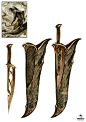 The Hobbit - Elves, WETA WORKSHOP DESIGN STUDIO : The Weta Workshop Design Studio devised a brand new set of Elven armour and weapons for The Hobbit. These new artefacts referenced the design language established for the Elves on The Lord of the Rings, bu