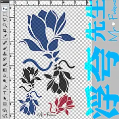 满39包邮 浮夸先生 步步惊情刘诗诗刺青防水纹身贴女。木兰花蓝色-淘宝网