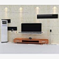 现代木质地柜式电视柜 3d模型下载