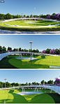 2021新市政休闲公园景观SU模型街角公园观景桥su模型lumion8场景