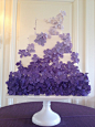 紫色的渐变色婚礼蛋糕-婚礼蛋糕-汇聚婚礼相关的一切