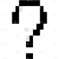 图标系列-通用-矢量规则问号贴纸