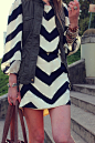 Diane von Furstenberg chevron dress