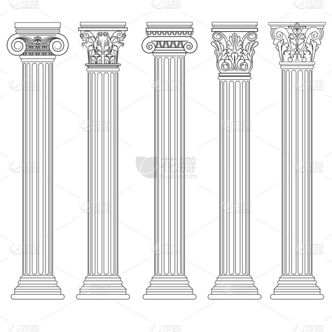 柱子,罗马,希腊,过去,巴洛克风格,华丽...