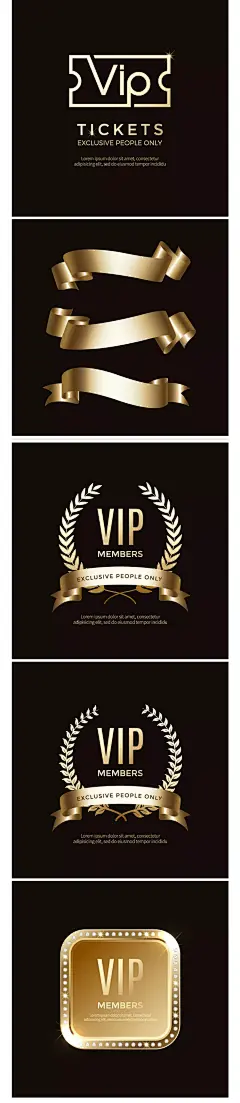 【精品】高端金色VIP会员名片贵宾皇冠麦穗图案AI矢量素材EPS模板-淘宝网
