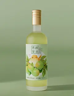 清爽果酒插画｜蜜桃、青梅果酒包装 - 小红书