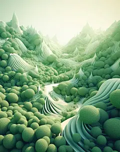 【AI数字艺术】渲染的概念植物图片下载