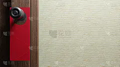 前厅3d渲染上的空白门牌。