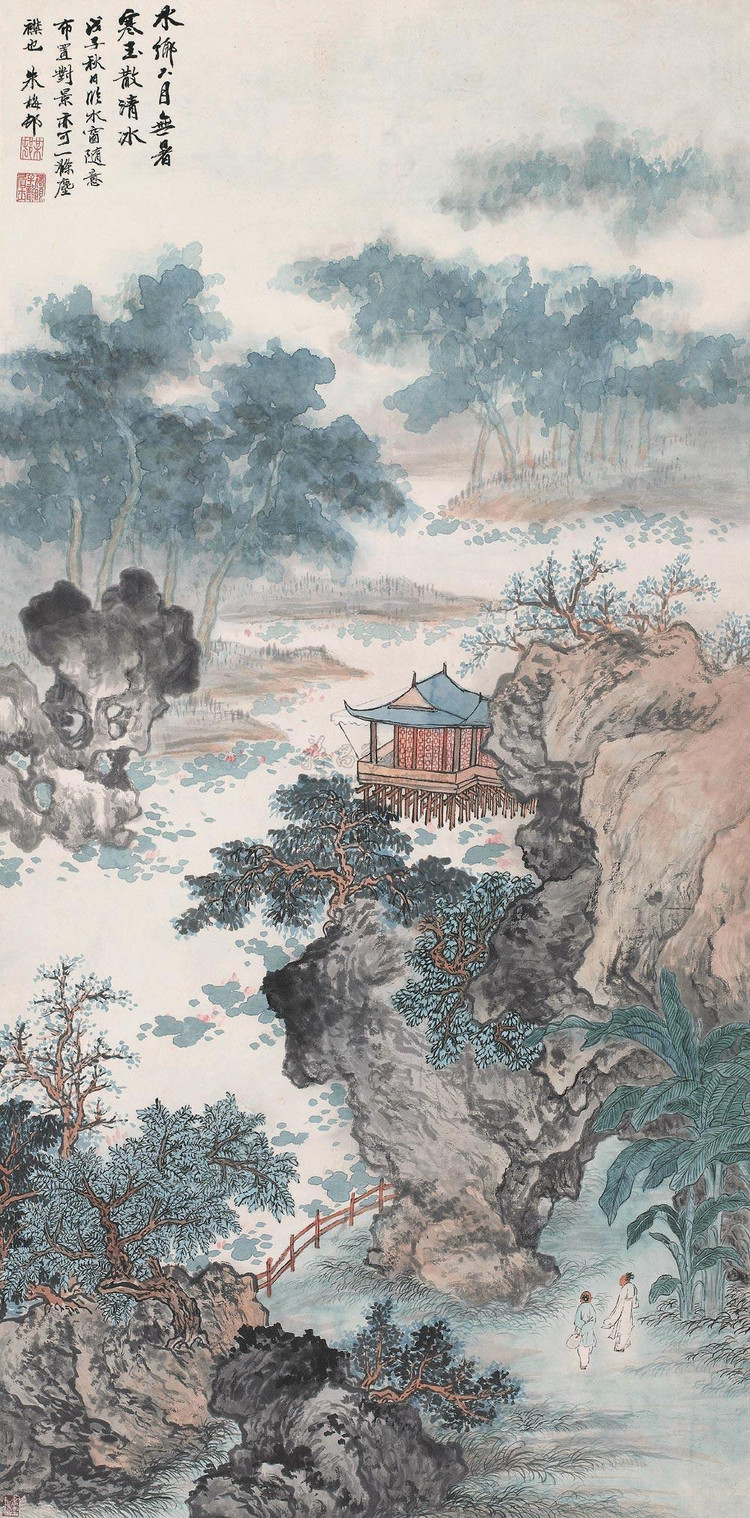 朱梅邨 山水圖 朱梅邨山水画赏析