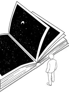 想象力, 创造力, 插画师, 绘画, 黑和白, 读, 智慧, 书, 知识, 小说