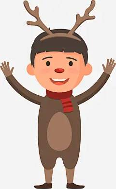手绘圣诞节头戴鹿角的男孩装饰矢量图高清素材 冬季 卡通圣诞 圣诞 圣诞节人物 头戴鹿角的男孩 手绘圣诞节装饰 矢量图 免抠png 设计图片 免费下载