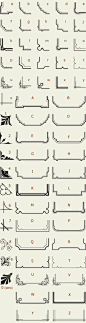Letterhead Fonts / LHF Corner Specimens / Scrolls and Borders by janet