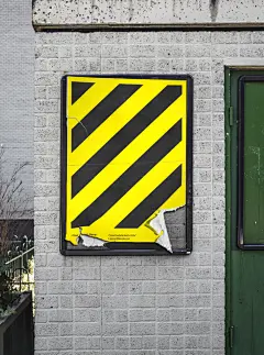 砖墙广告宣传街头海报样机