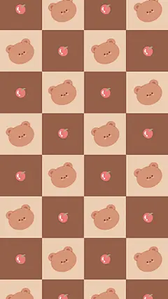 奶茶色棋盘格秋冬手机壁纸