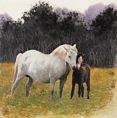韩山动物画作品欣赏