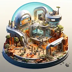 古风建筑3d建筑素材图片现代建筑